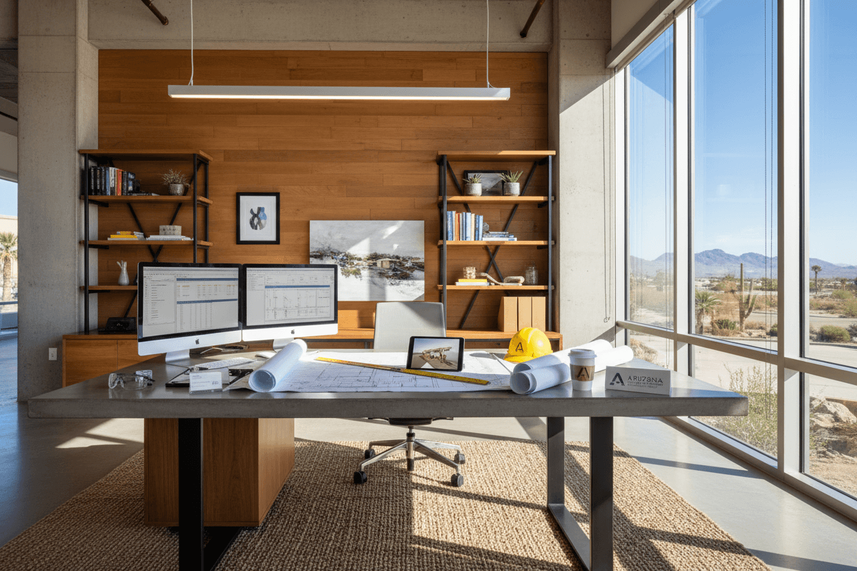 ENC Concrete office and planning workspace