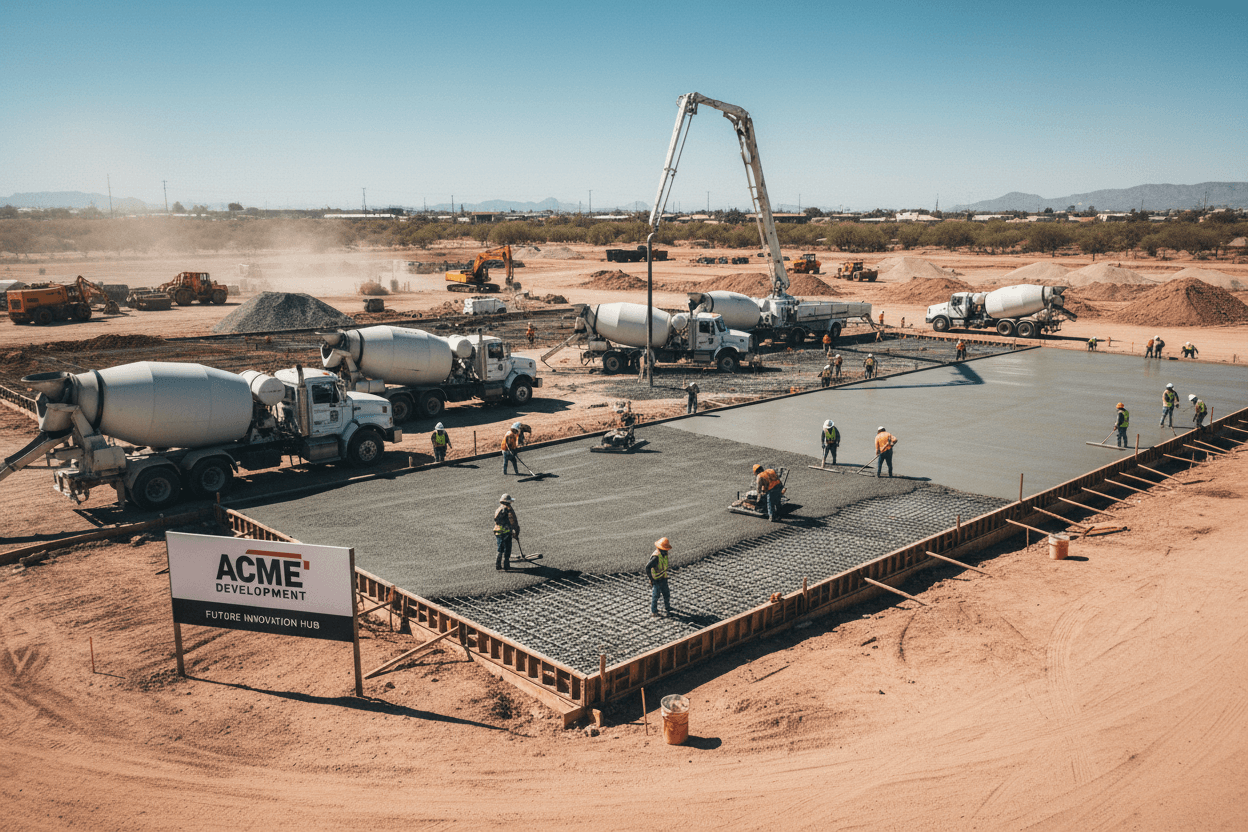 Commercial concrete foundation project